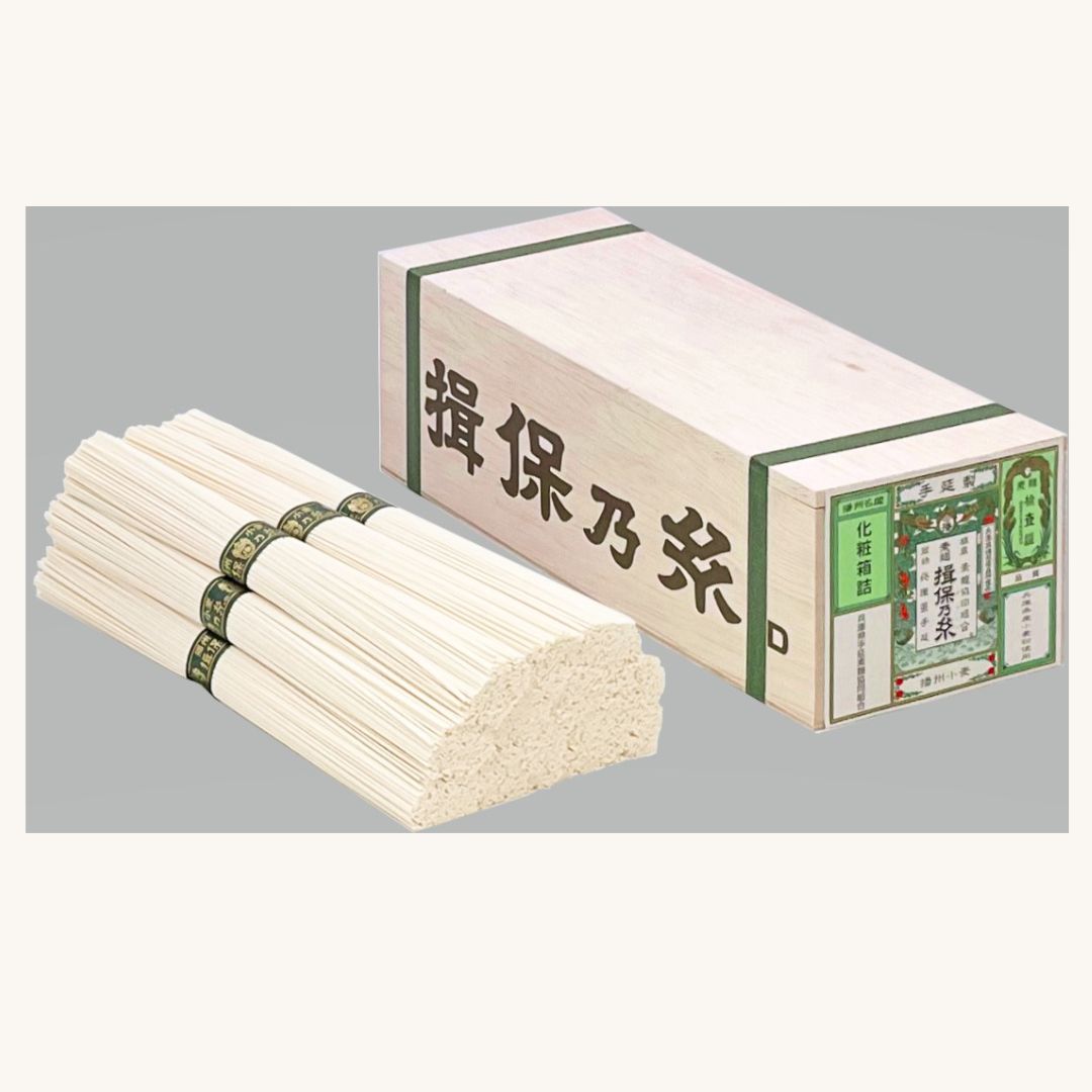 手延素麺 揖保乃糸 播州小麦　50ｇ×12束　BK-20N（木箱入り）