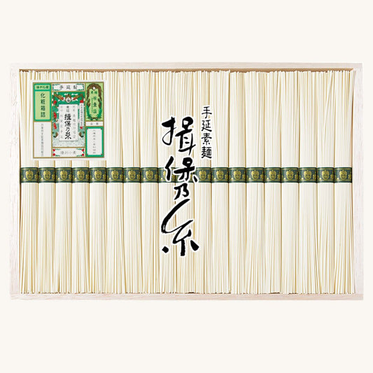 手延素麺 揖保乃糸 播州小麦　50ｇ×19束　BK-30N（木箱入り）